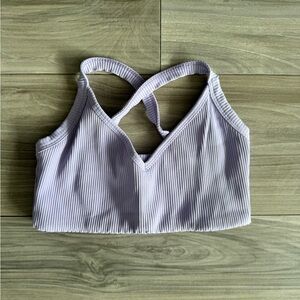 Year of Ours Lavender Ribbed Sports Bra